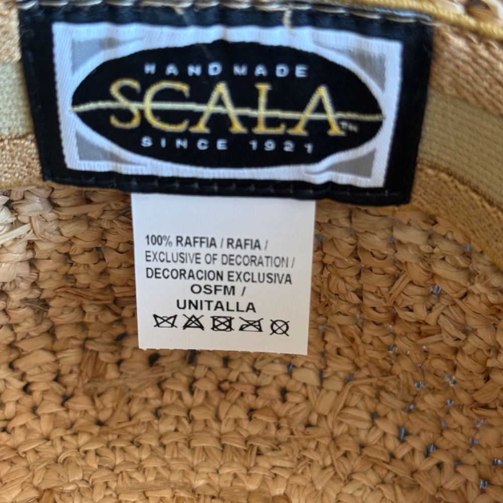 Scala Women's Crocheted Packable Raffia Hat - image 3